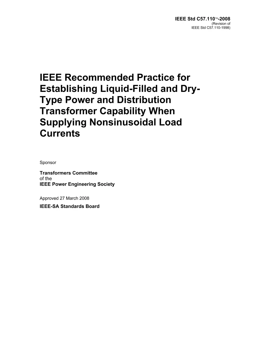IEEE C57.110-2008 IEEE C57.110-2008 pdf