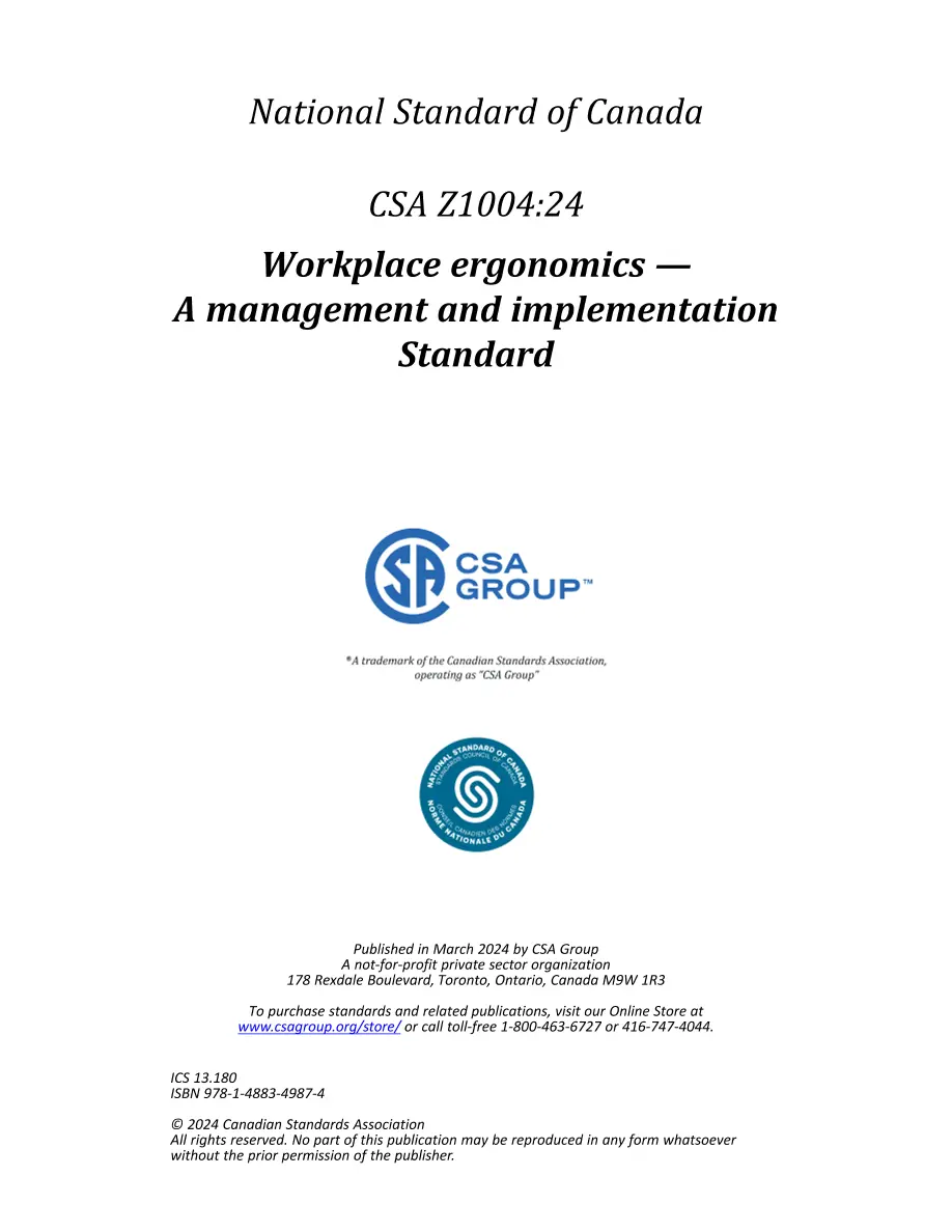 CSA Z1004:24 CSA Z1004:24 pdf