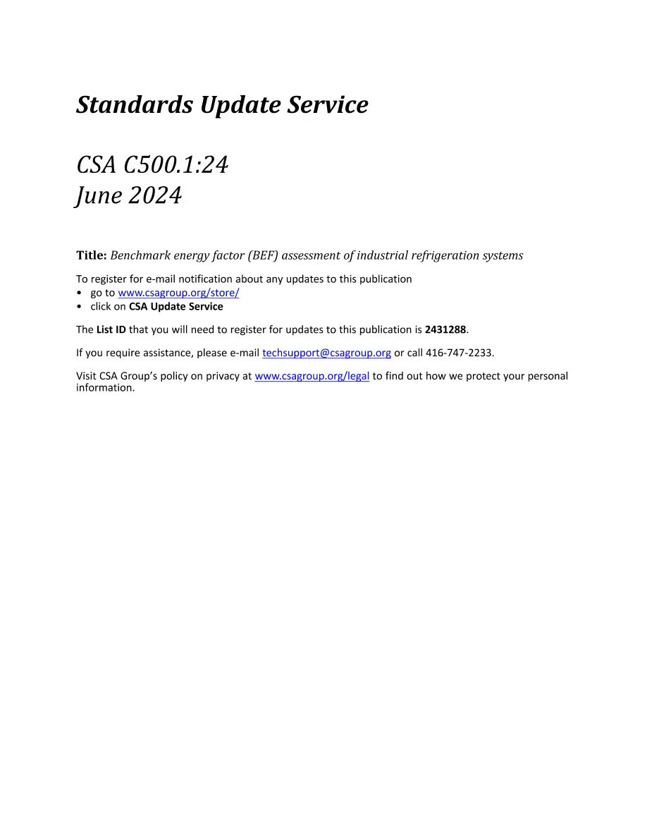 CSA C500.1:24 CSA C500.1:24 pdf