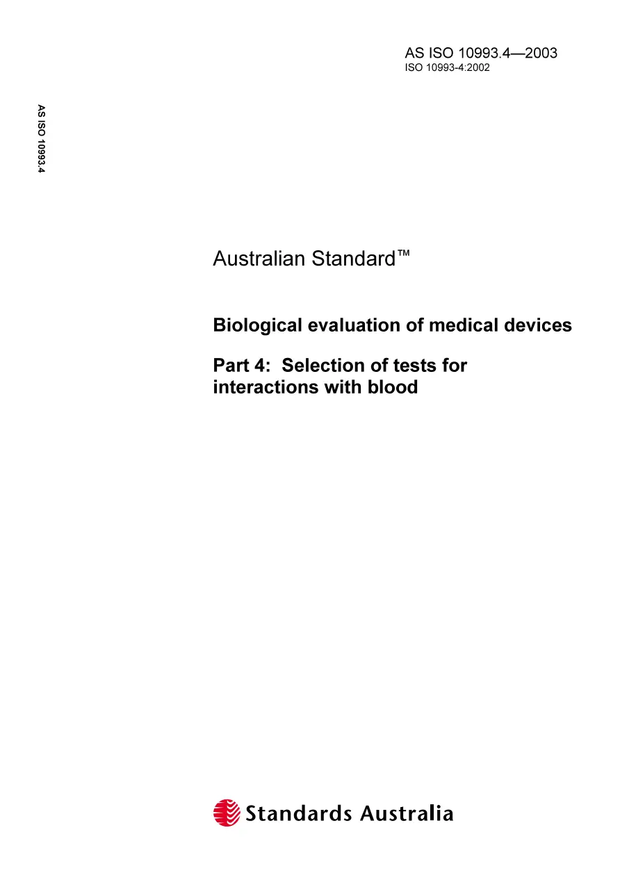AS ISO 10993.4-2002 AS ISO 10993.4-2002 pdf
