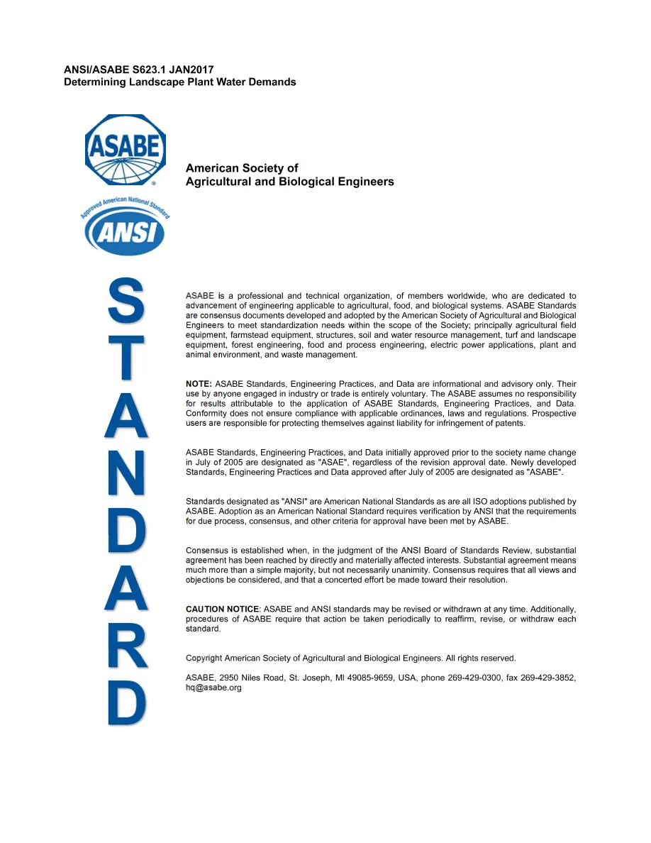 ASAE/ASABE S623.1 (R2022) ASAE/ASABE S623.1 (R2022) pdf