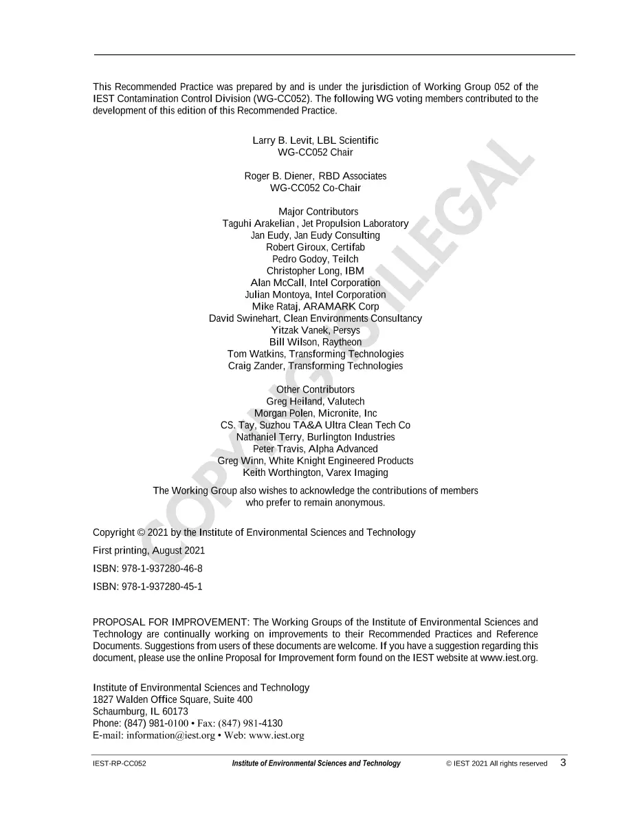 IEST RP-CC052 IEST RP-CC052 pdf