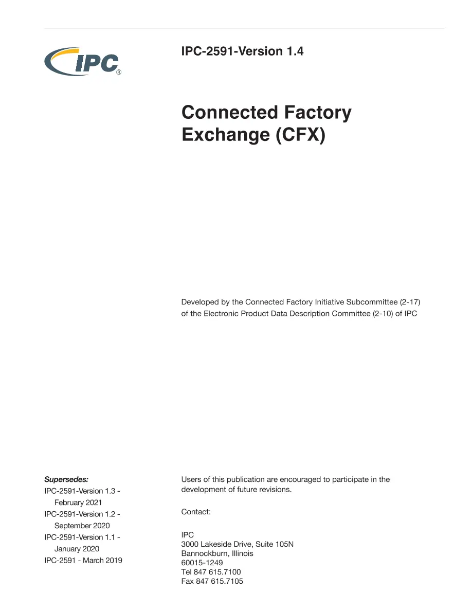 IPC 2591-Version 1.4 IPC 2591-Version 1.4 pdf