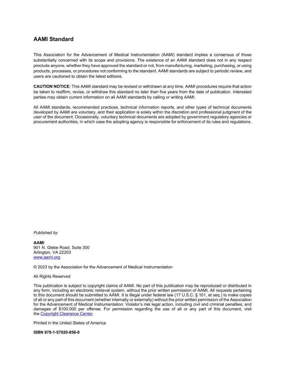 AAMI PB70:2022 pdf