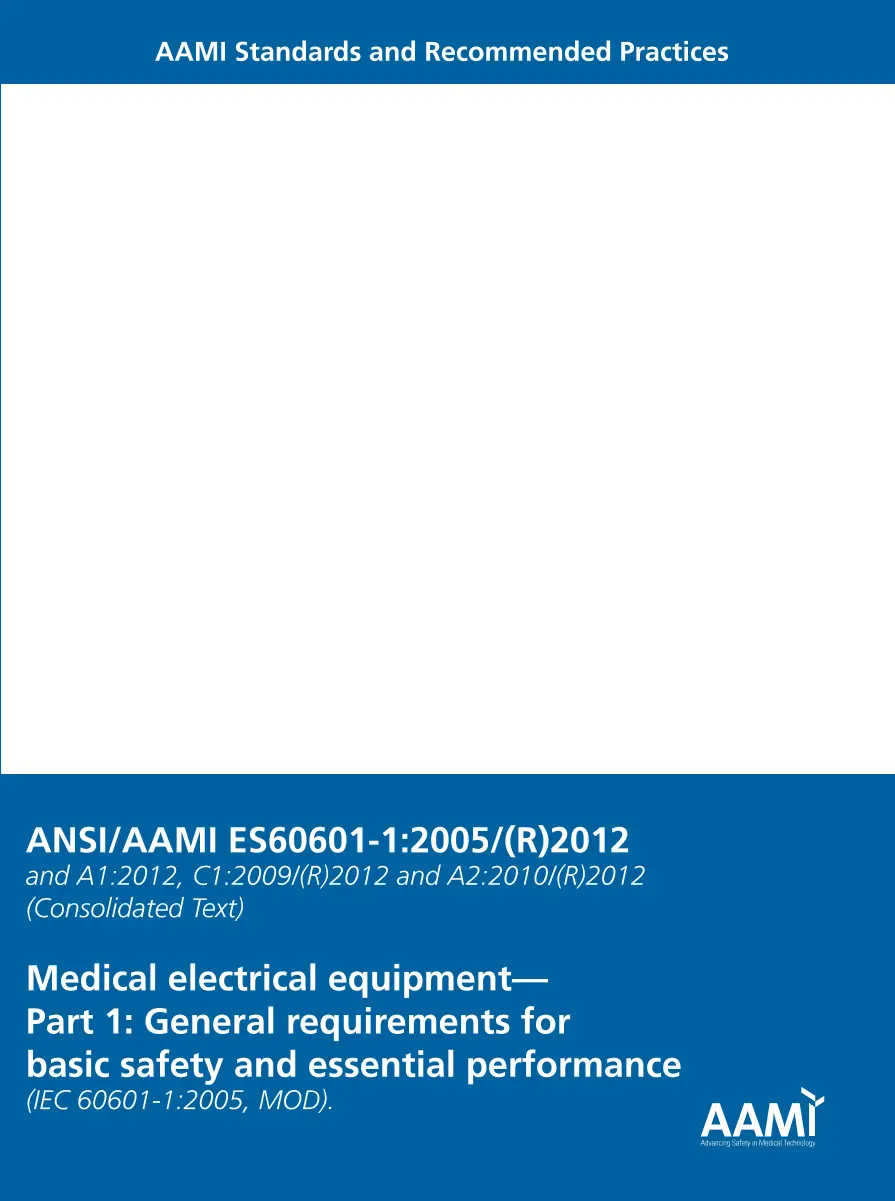 AAMI ES60601-1:2005/(R)2012 (Consolidated Text) AAMI ES60601-1:2005/(R)2012 (Consolidated Text) pdf