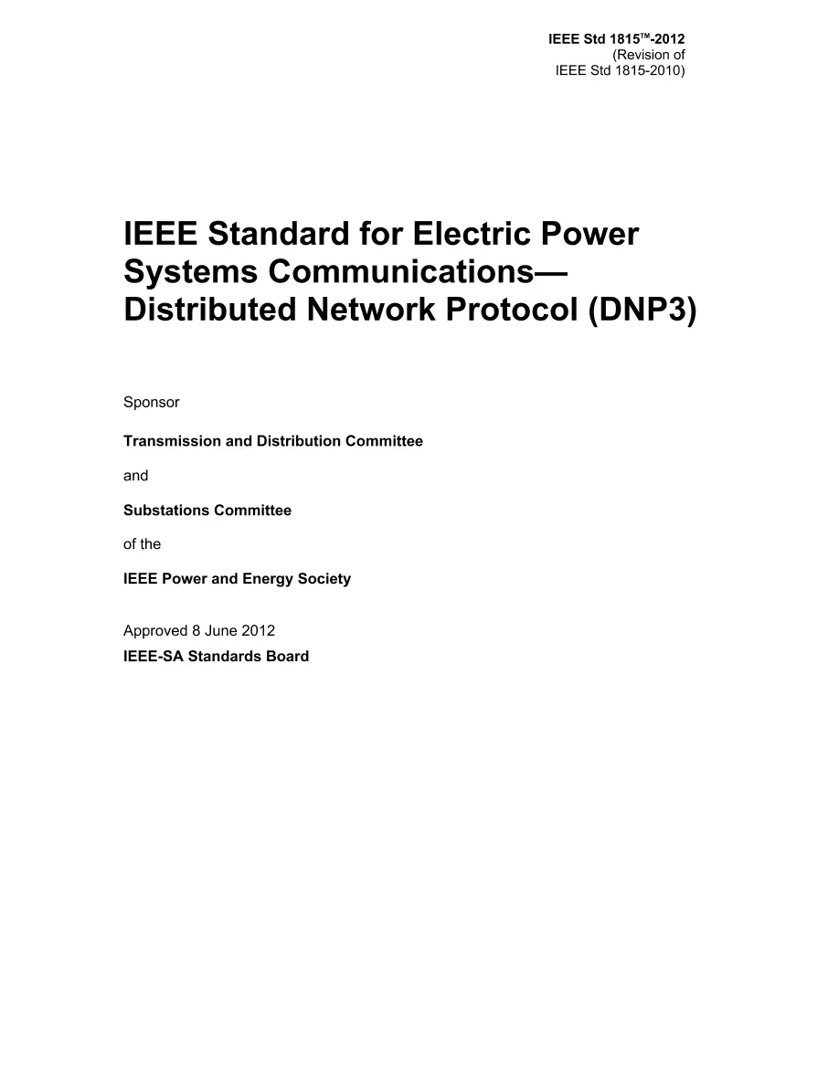IEEE 1815-2012 IEEE 1815-2012 pdf