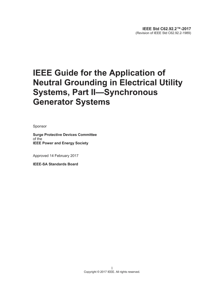 IEEE C62.92.2-2017 IEEE C62.92.2-2017 pdf