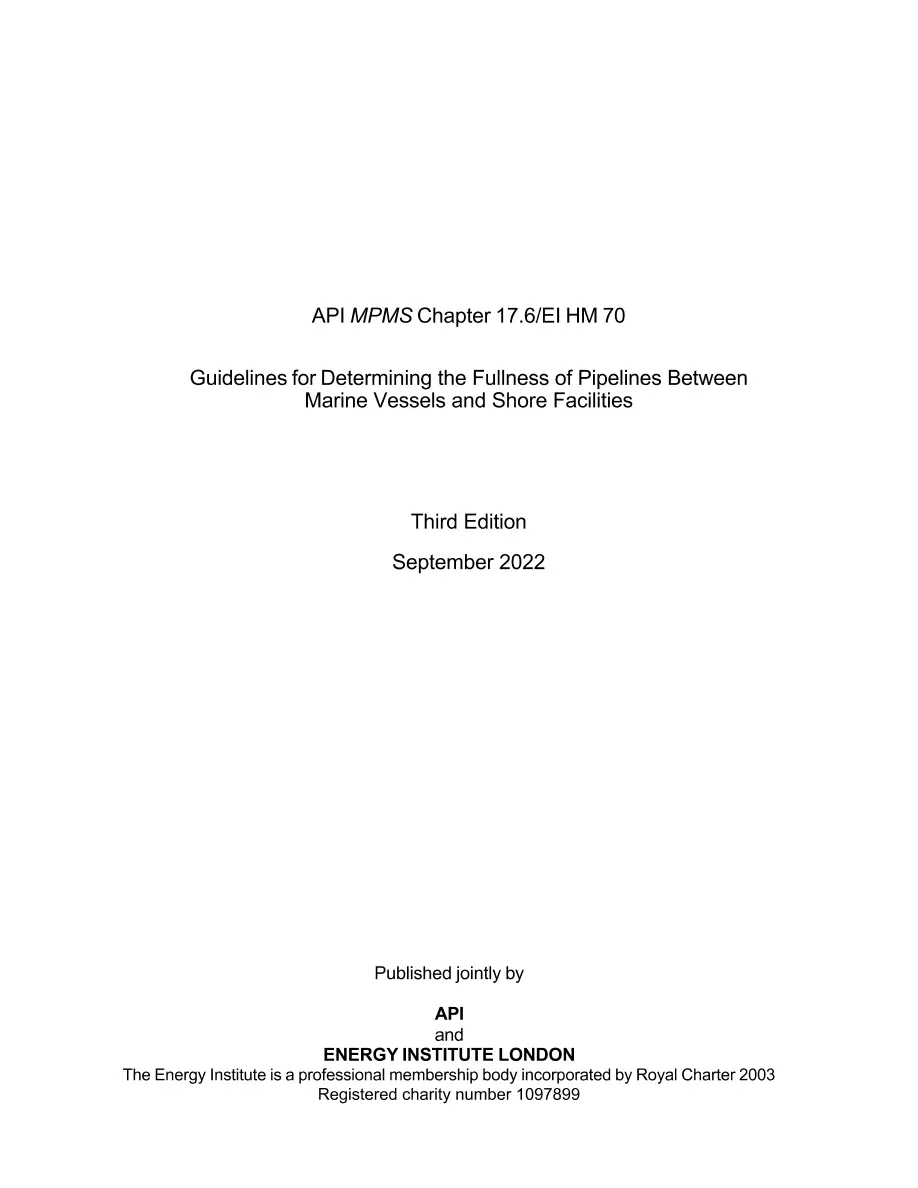 API MPMS Chapter 17.6/EI HM 70 API MPMS Chapter 17.6/EI HM 70 pdf