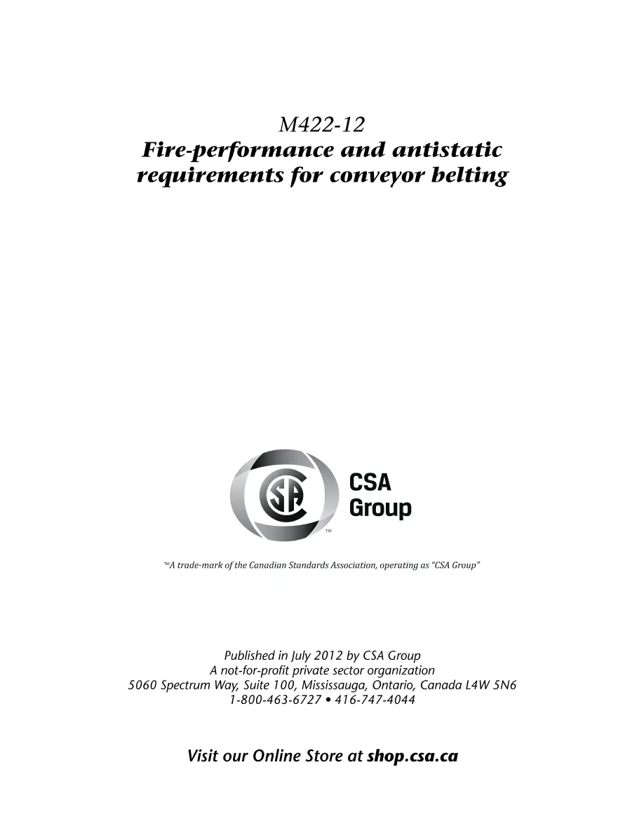 CSA M422-12 pdf