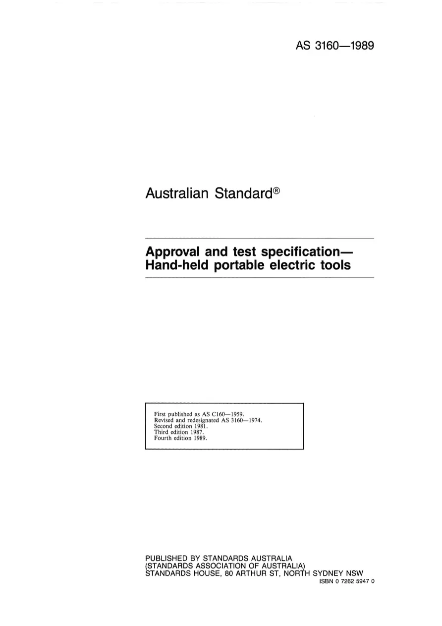 AS 3160-1989 AS 3160-1989 pdf