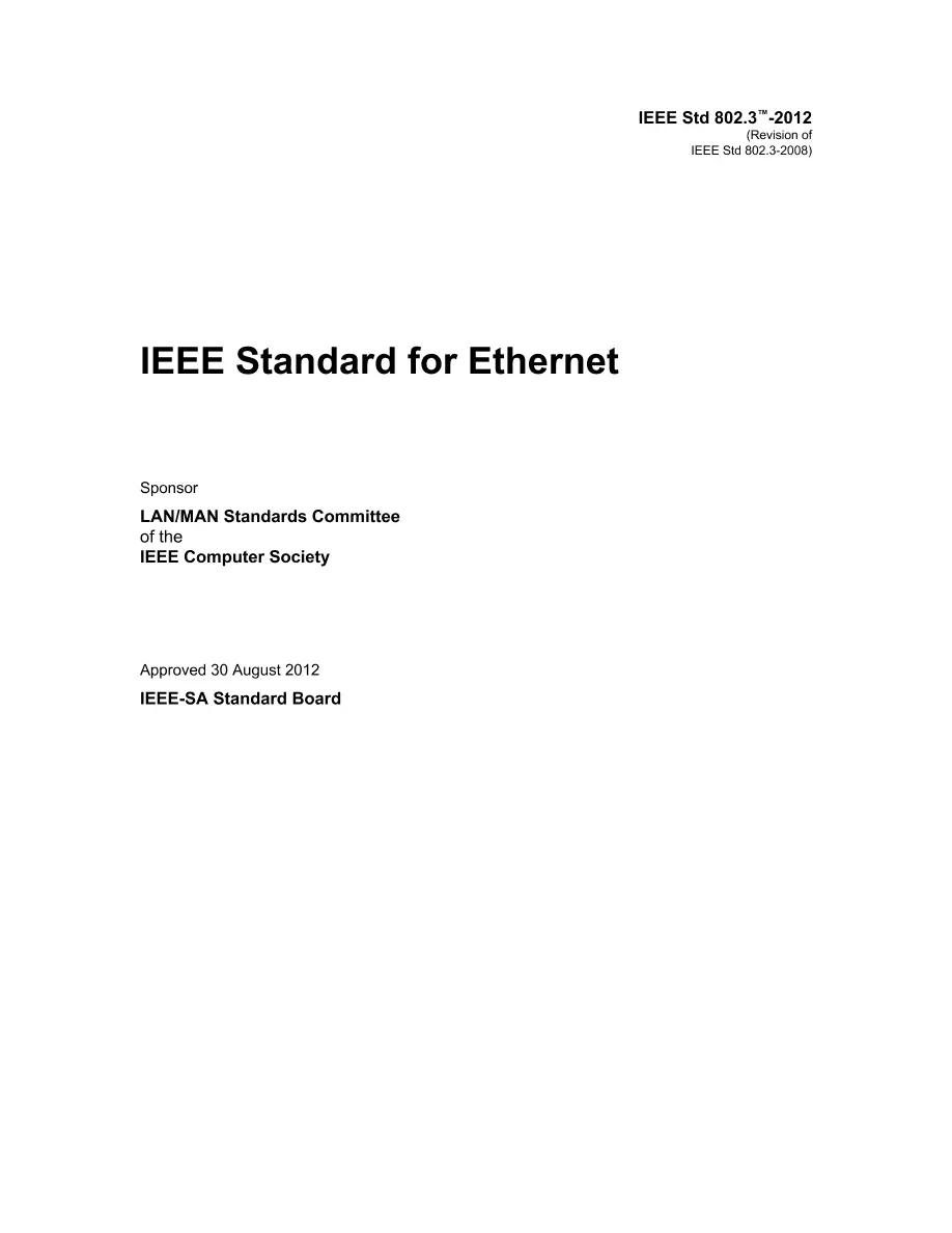 IEEE 802.3-2012 IEEE 802.3-2012 pdf