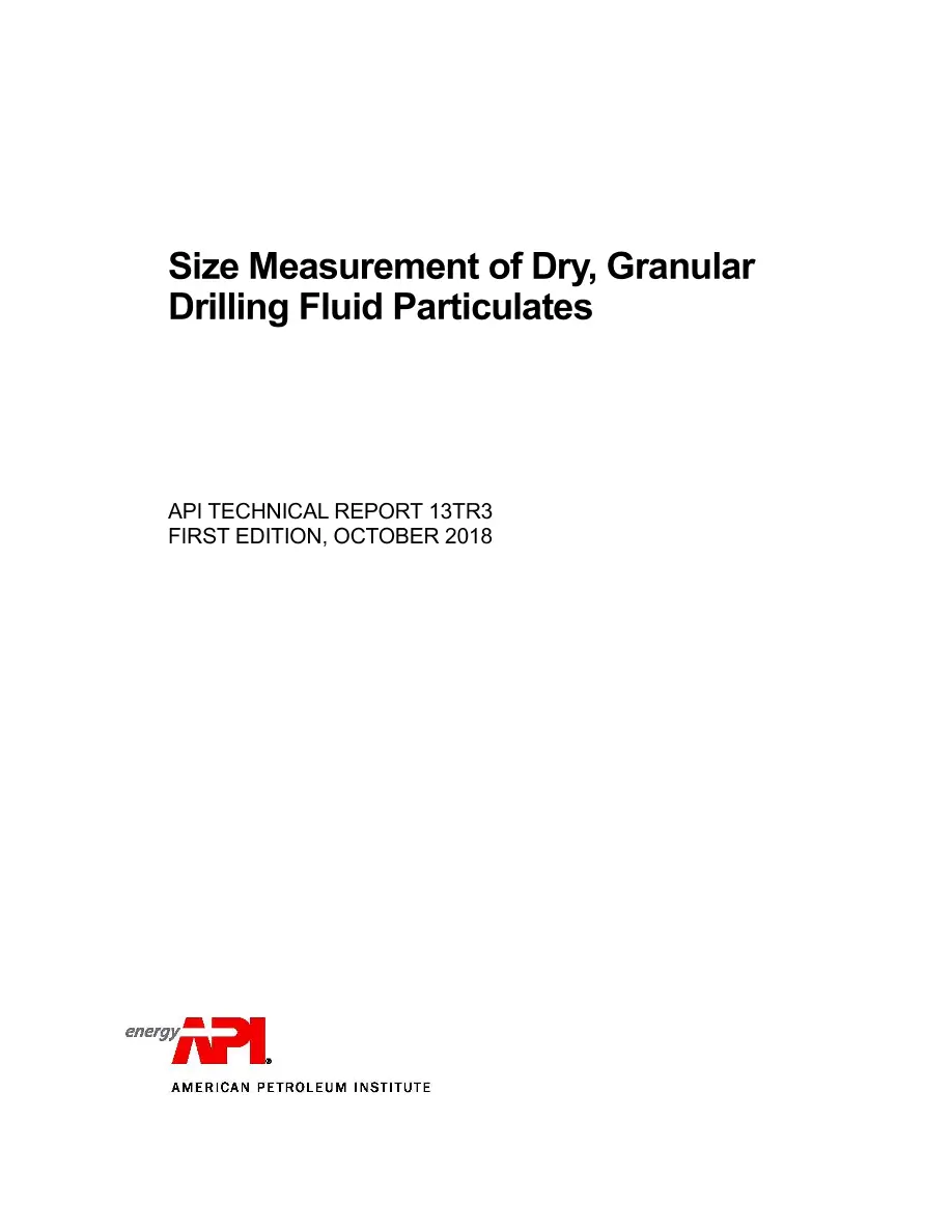 API TR 13TR3 API TR 13TR3 pdf