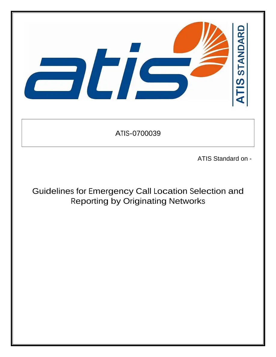 ATIS 0700039 pdf