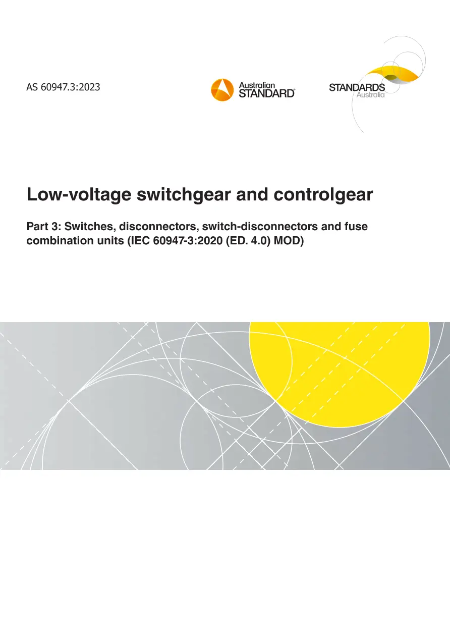 AS 60947.3:2023 pdf