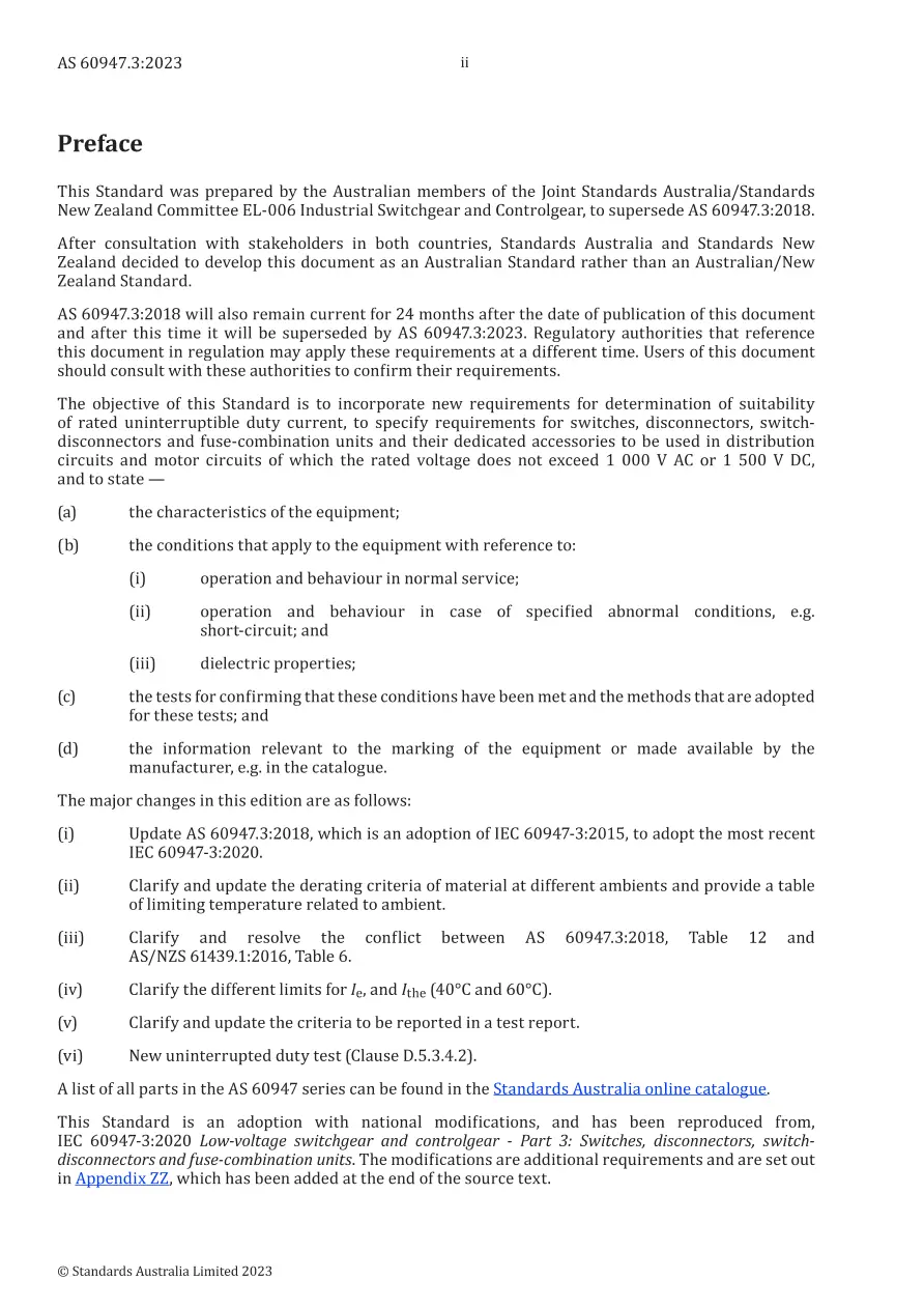 AS 60947.3:2023 pdf