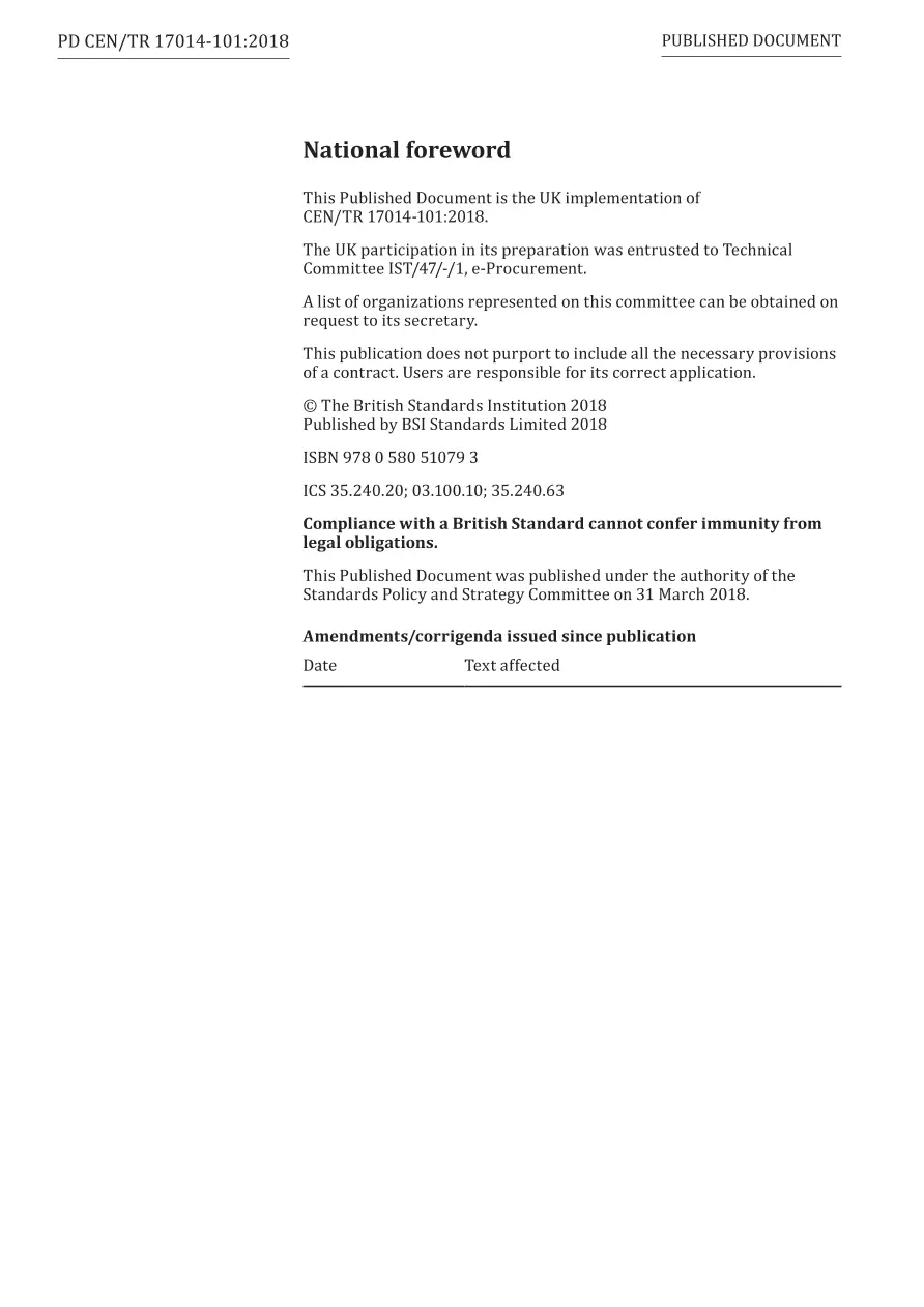 BS PD CEN/TR 17014-101:2018 pdf