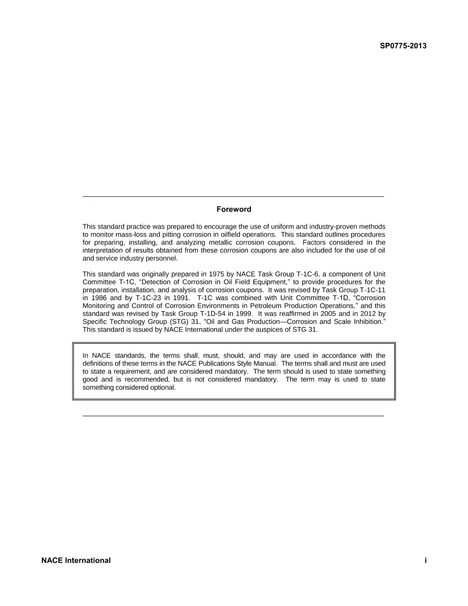 NACE SP0775-2013 NACE SP0775-2013 pdf