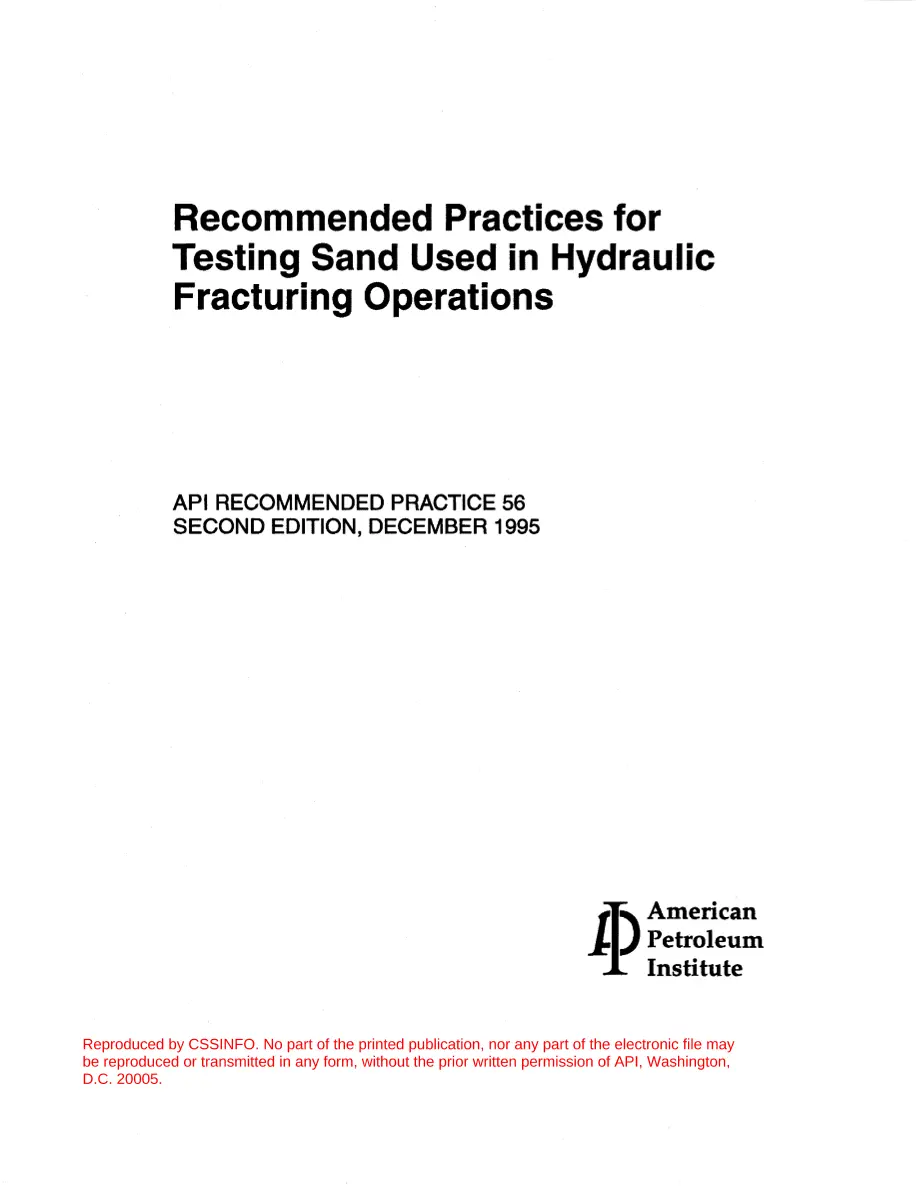 API RP 56 pdf