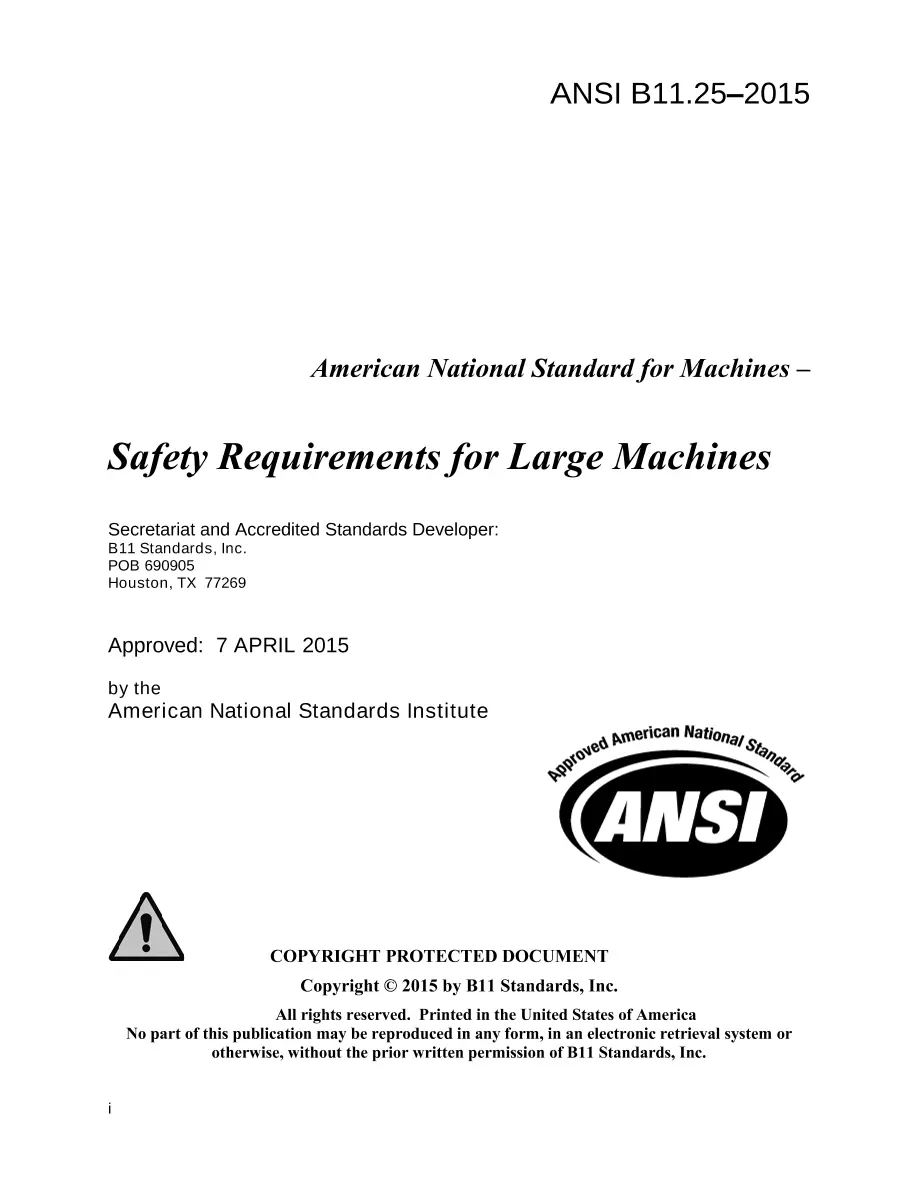 B11 B11.25-2015 B11 B11.25-2015 pdf