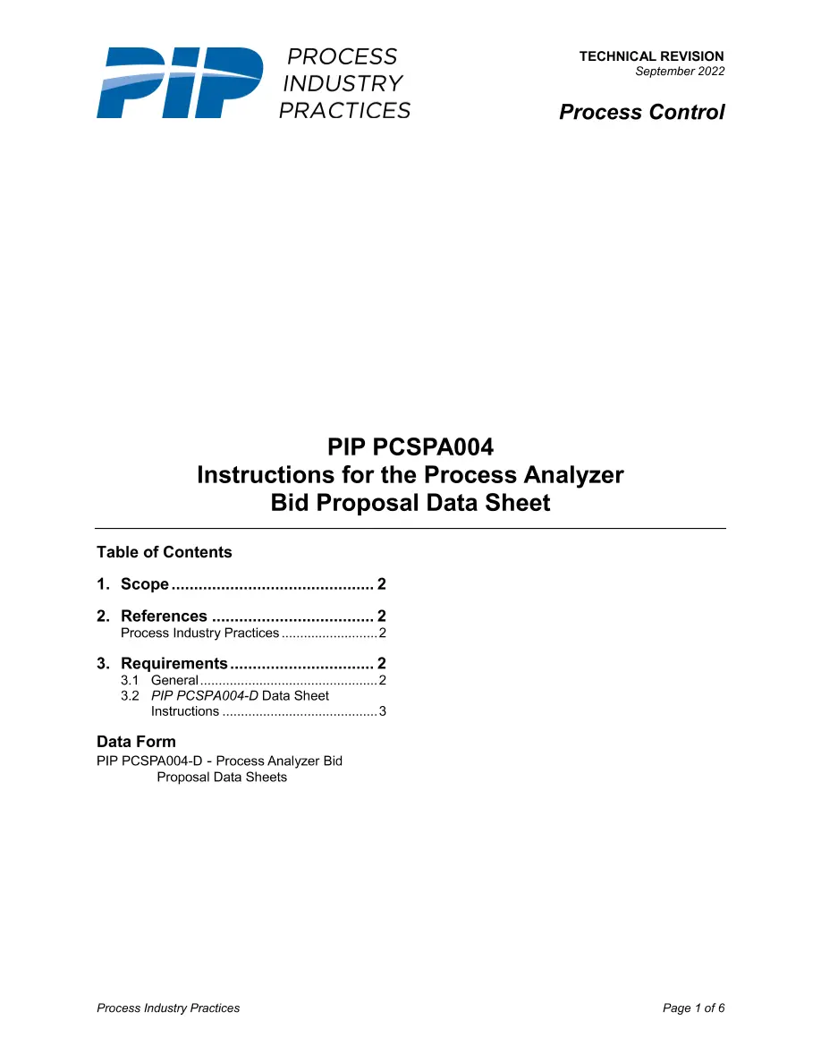 PIP PCSPA004 pdf