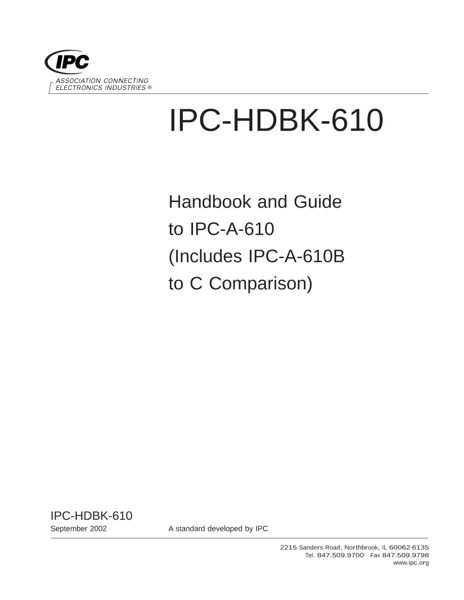 IPC HDBK-610 pdf