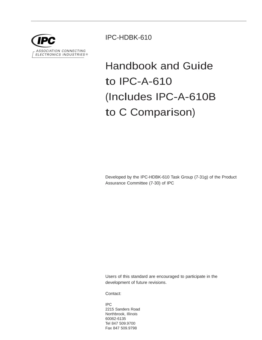 IPC HDBK-610 pdf