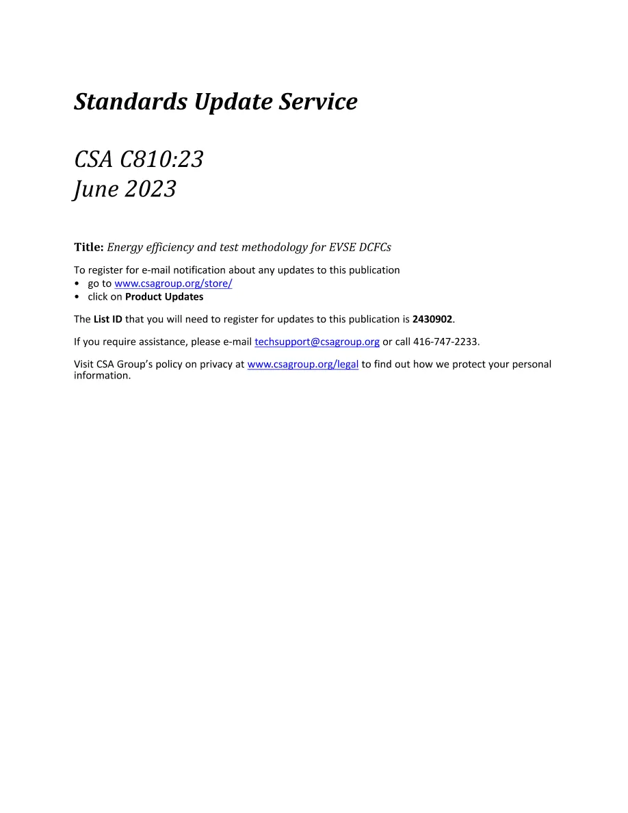 CSA C810:23 CSA C810:23 pdf
