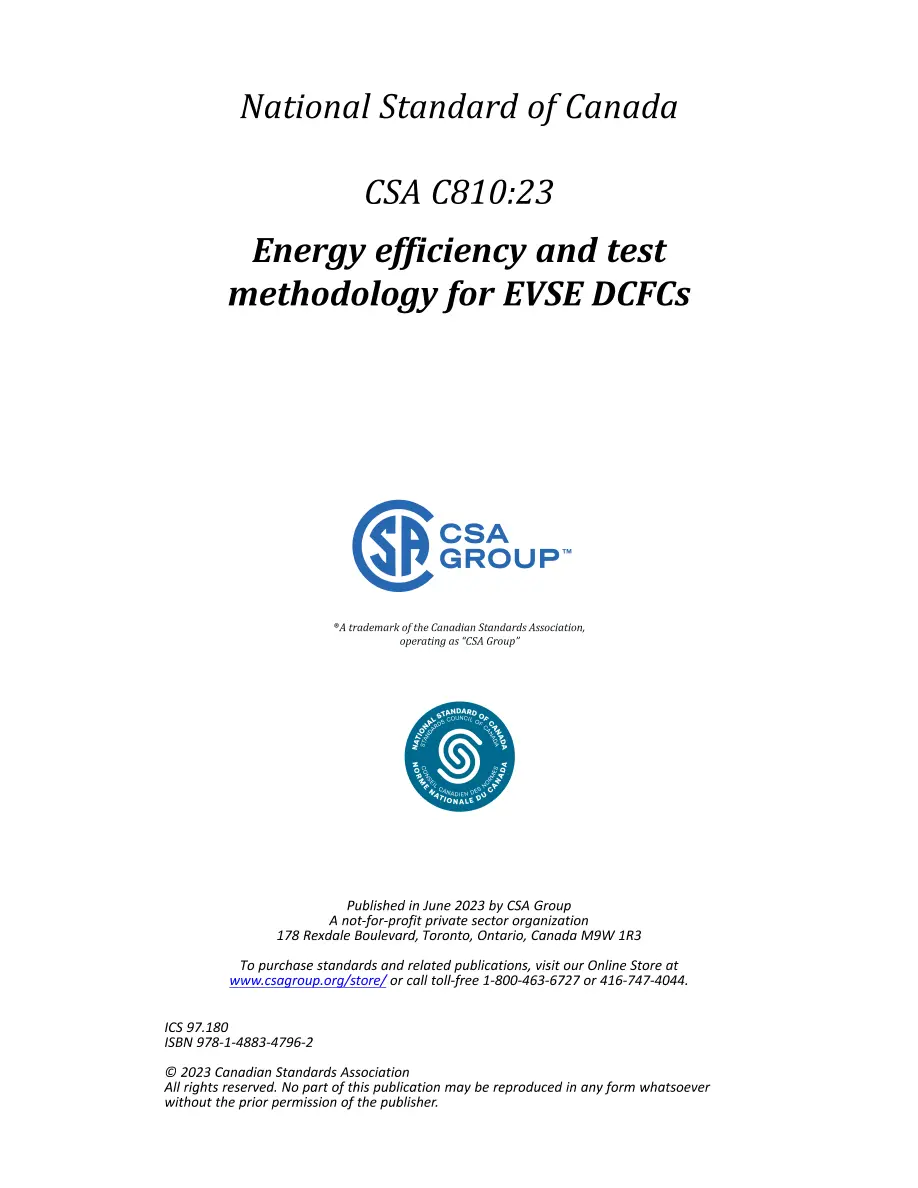 CSA C810:23 CSA C810:23 pdf