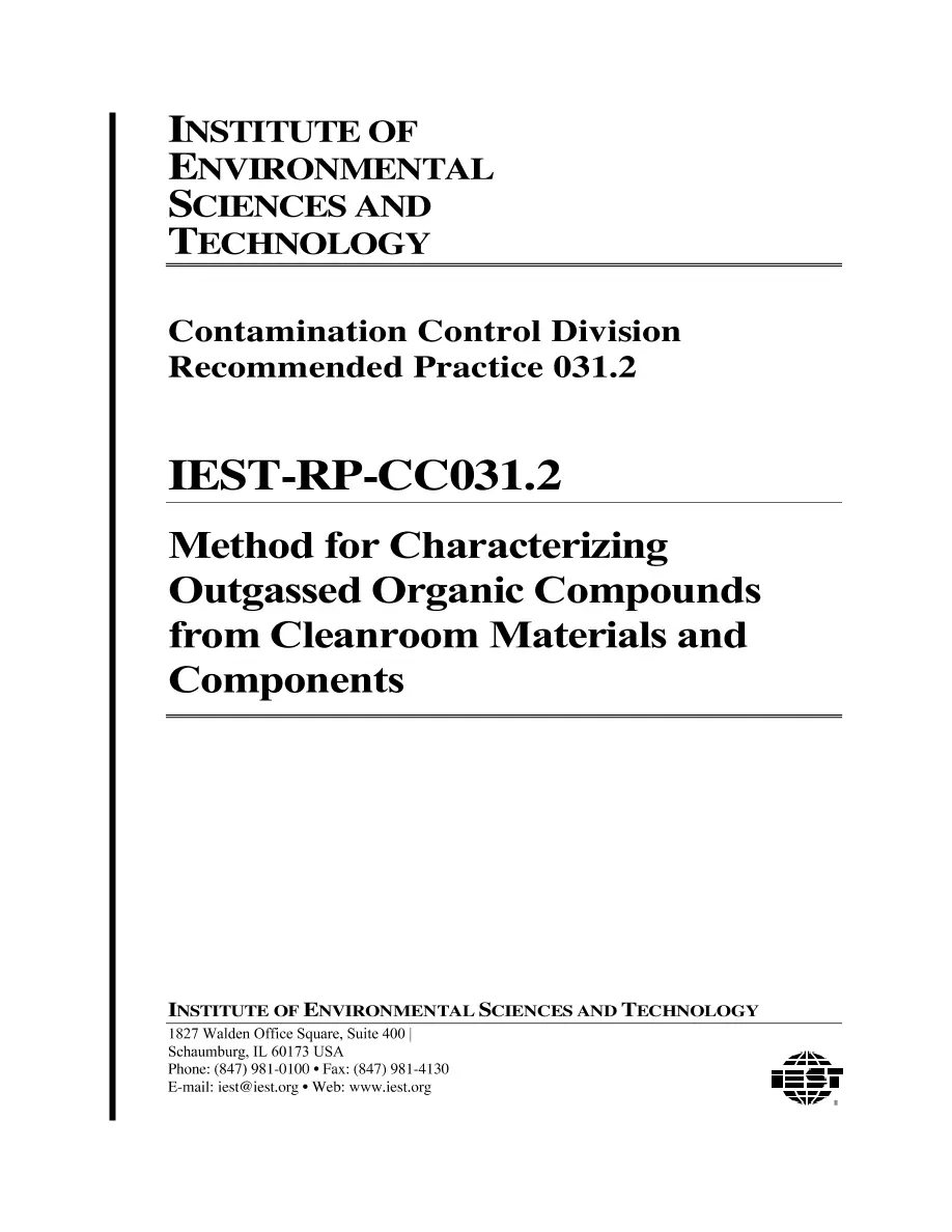 IEST RP-CC031.2 IEST RP-CC031.2 pdf