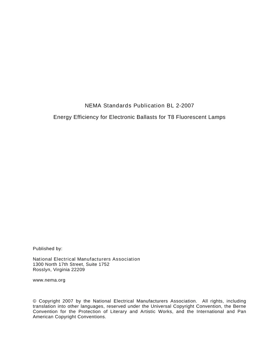 NEMA BL 2-2007 NEMA BL 2-2007 pdf