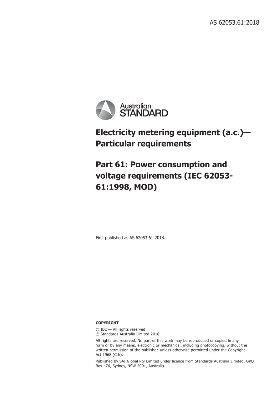 AS 62053.61:2018 AS 62053.61:2018 pdf