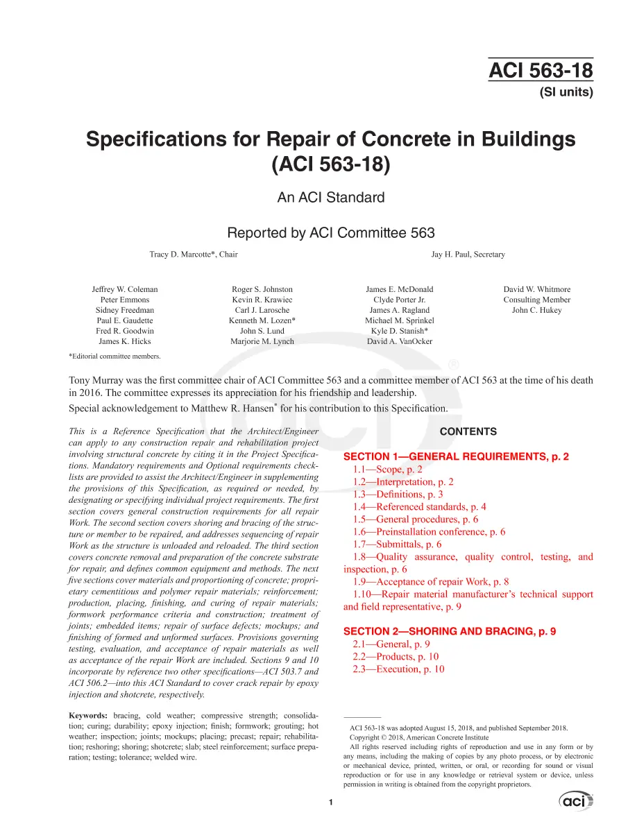 ACI 563M-18 ACI 563M-18 pdf