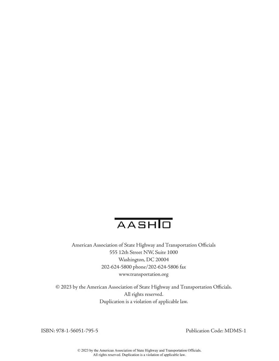 AASHTO MDMS-1 AASHTO MDMS-1 pdf