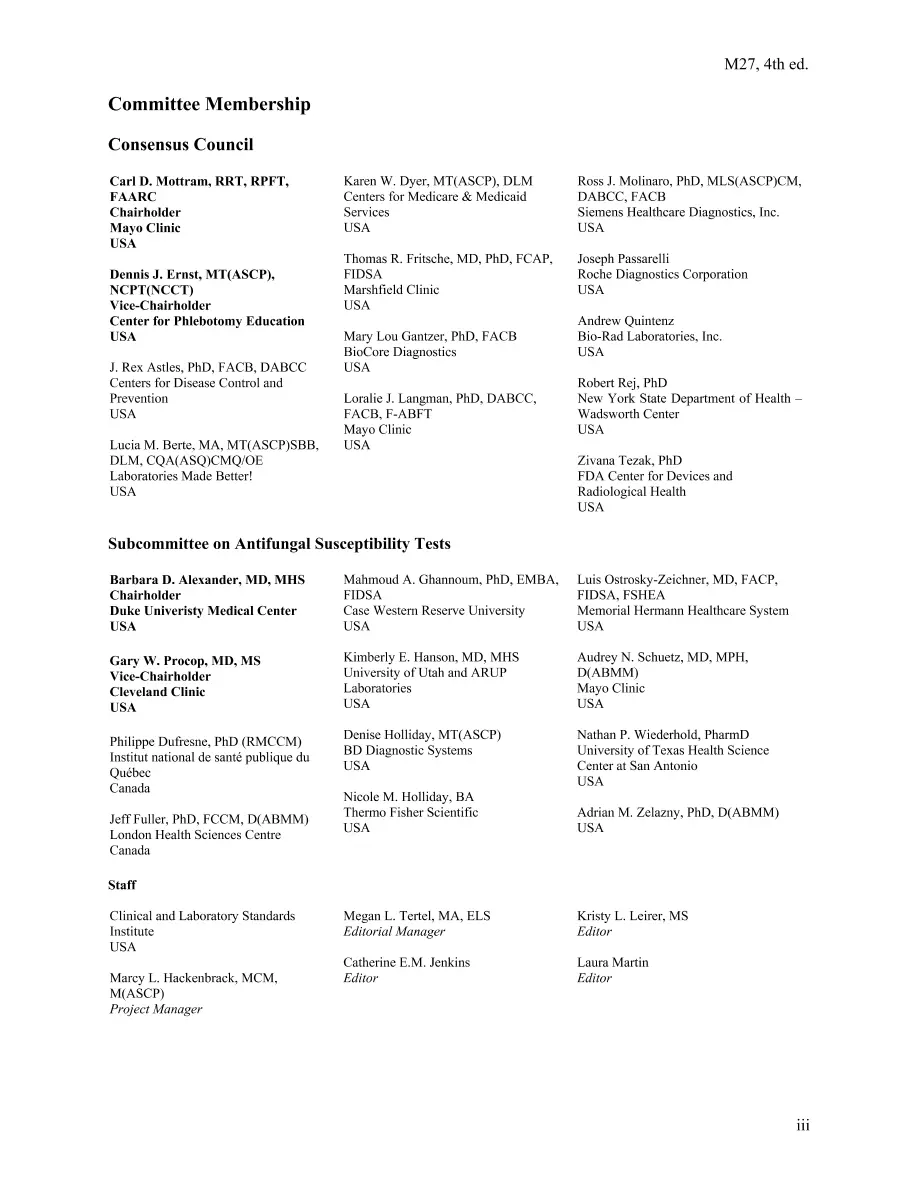 CLSI M27 CLSI M27 pdf