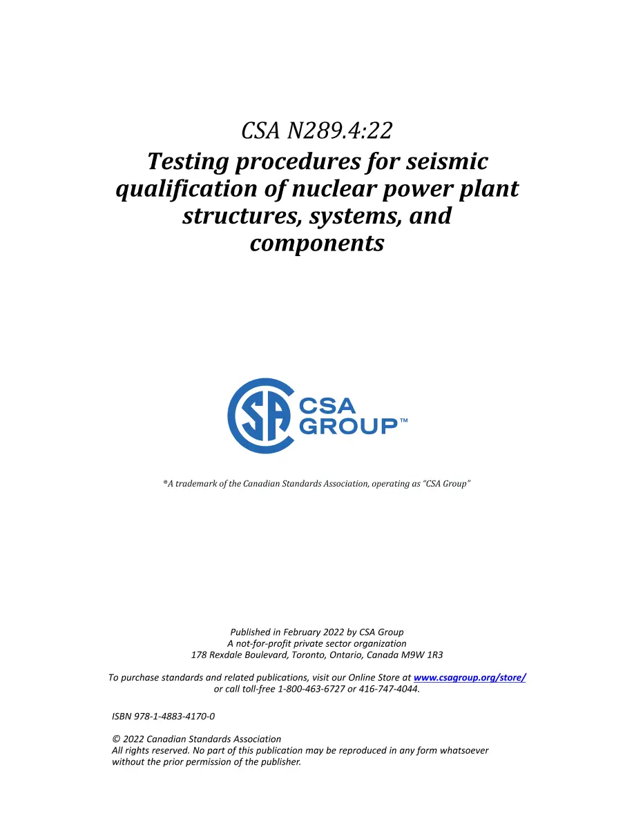 CSA N289.4:22 CSA N289.4:22 pdf