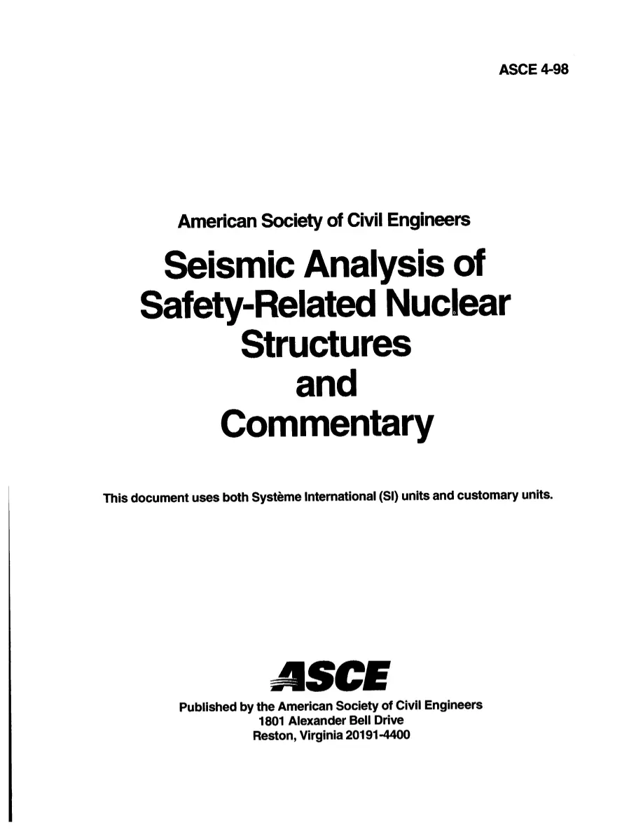ASCE 4-98 ASCE 4-98 pdf