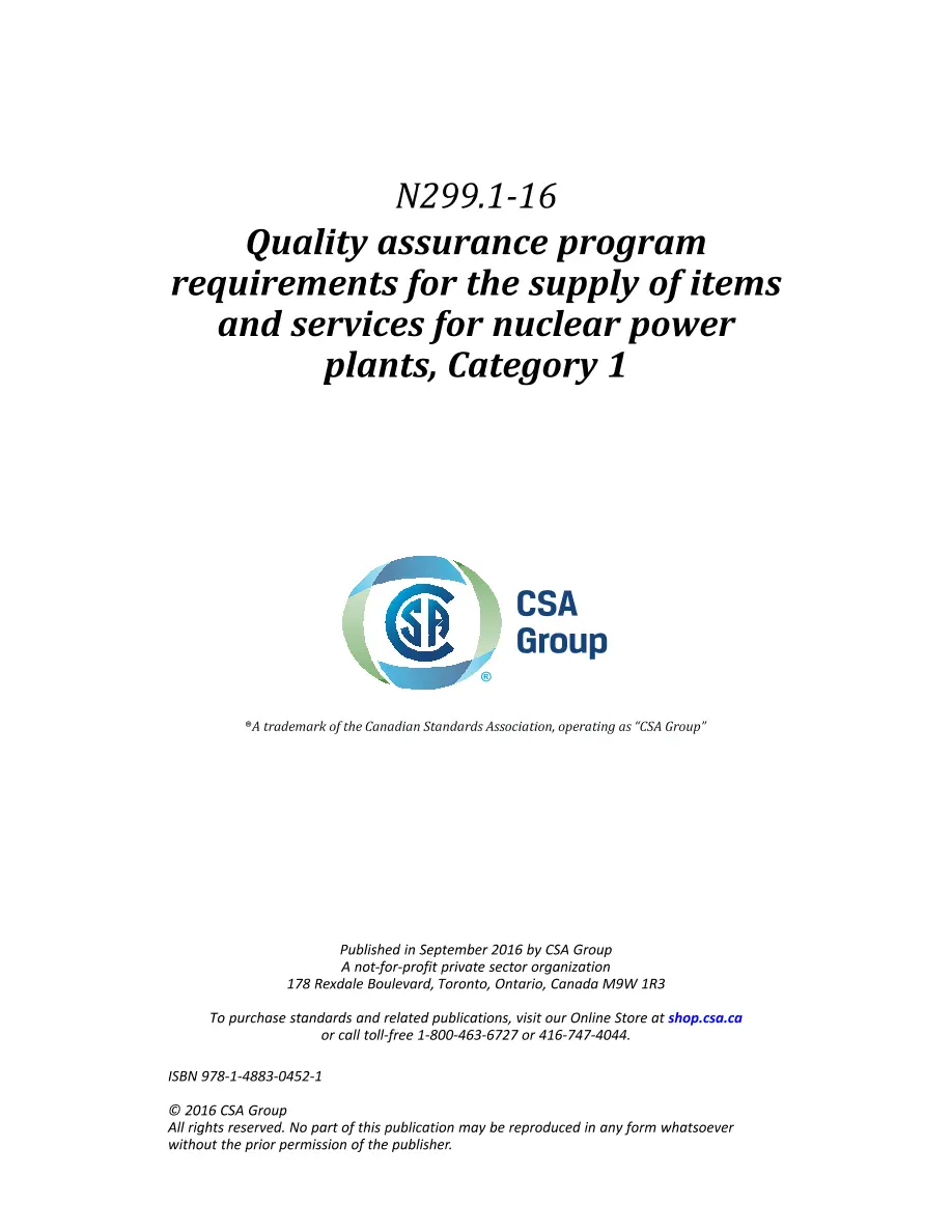 CSA N299.1-16 CSA N299.1-16 pdf