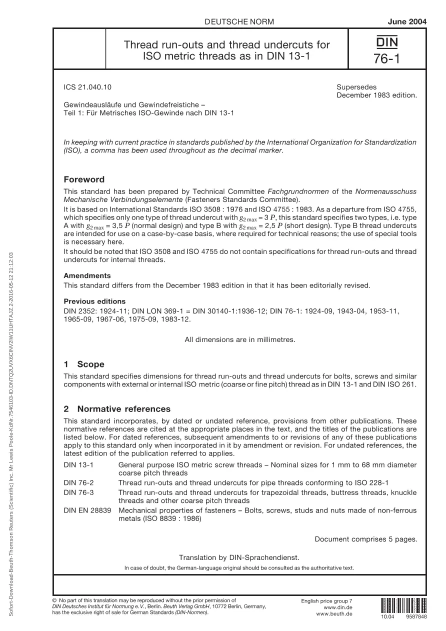 DIN 76-1 pdf