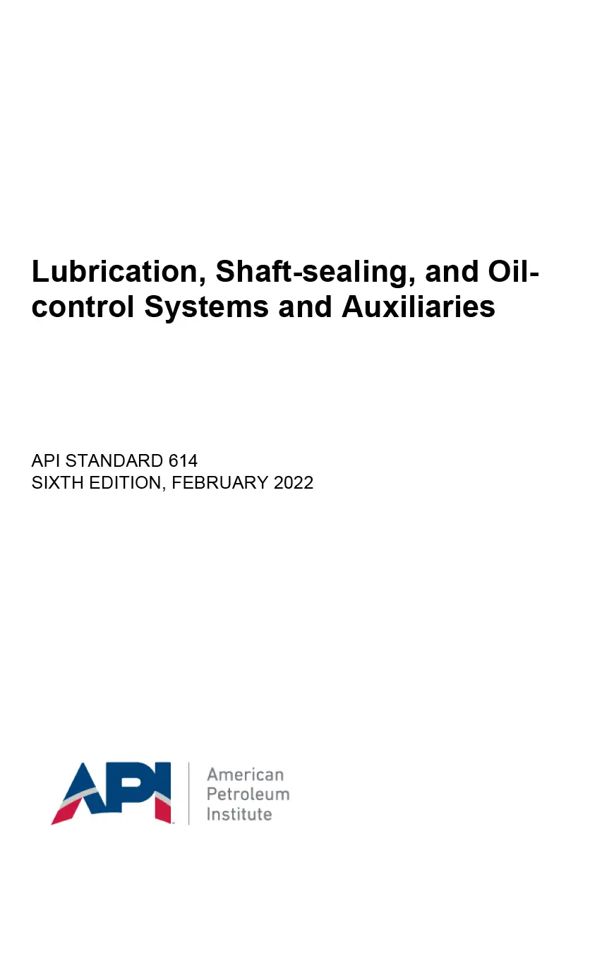 API Standard 614 Sixth Edition PDF API Standard 614 Sixth Edition PDF