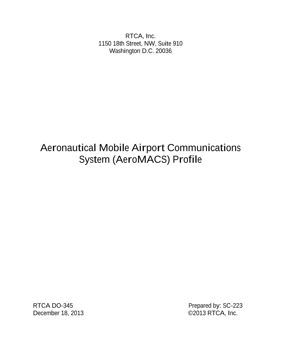 RTCA DO-345 RTCA DO-345 pdf