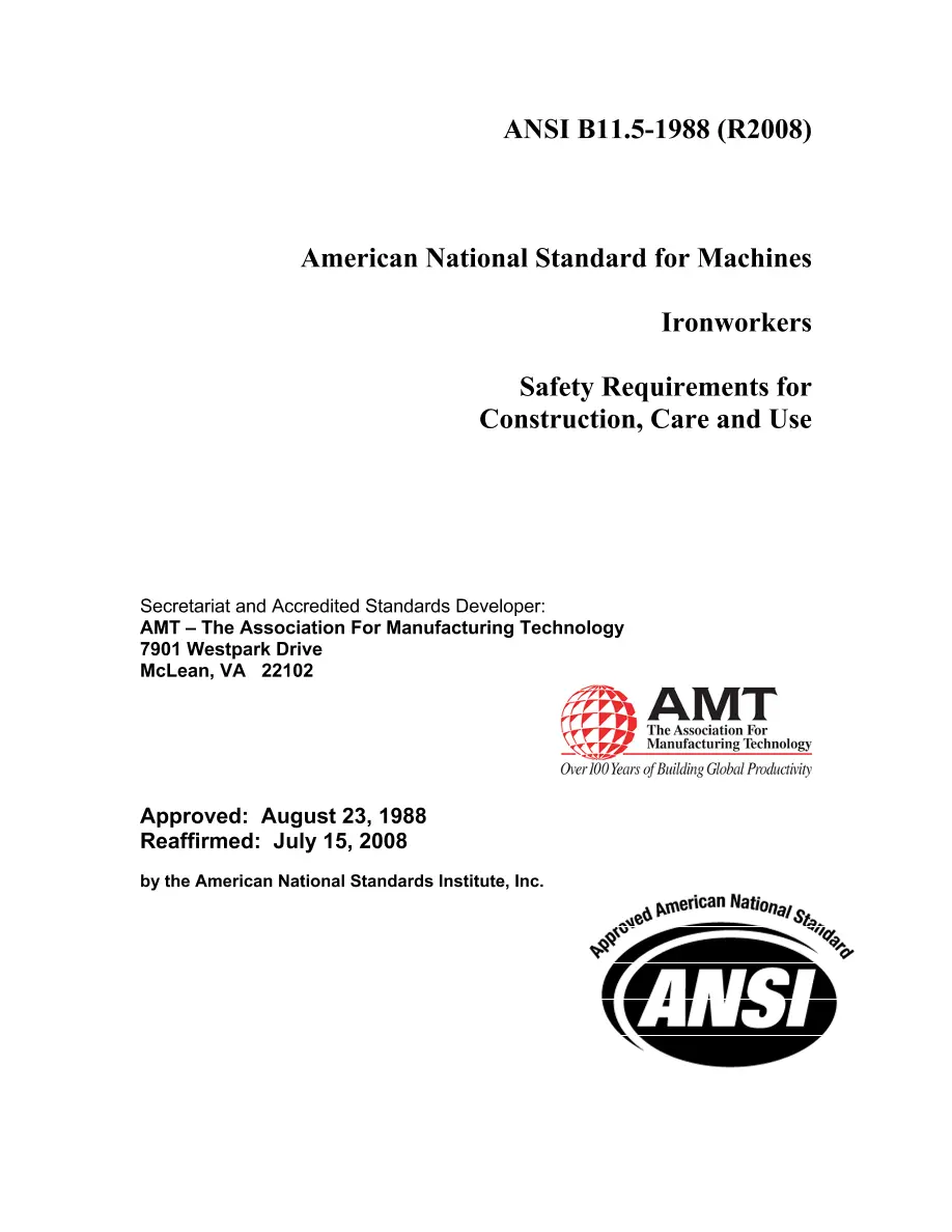 B11 B11.5-1988 (R2008) B11 B11.5-1988 (R2008) pdf
