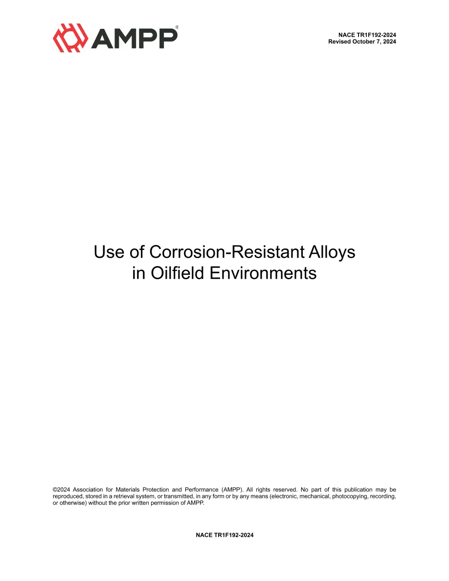 NACE TR1F192-2024 NACE TR1F192-2024 pdf