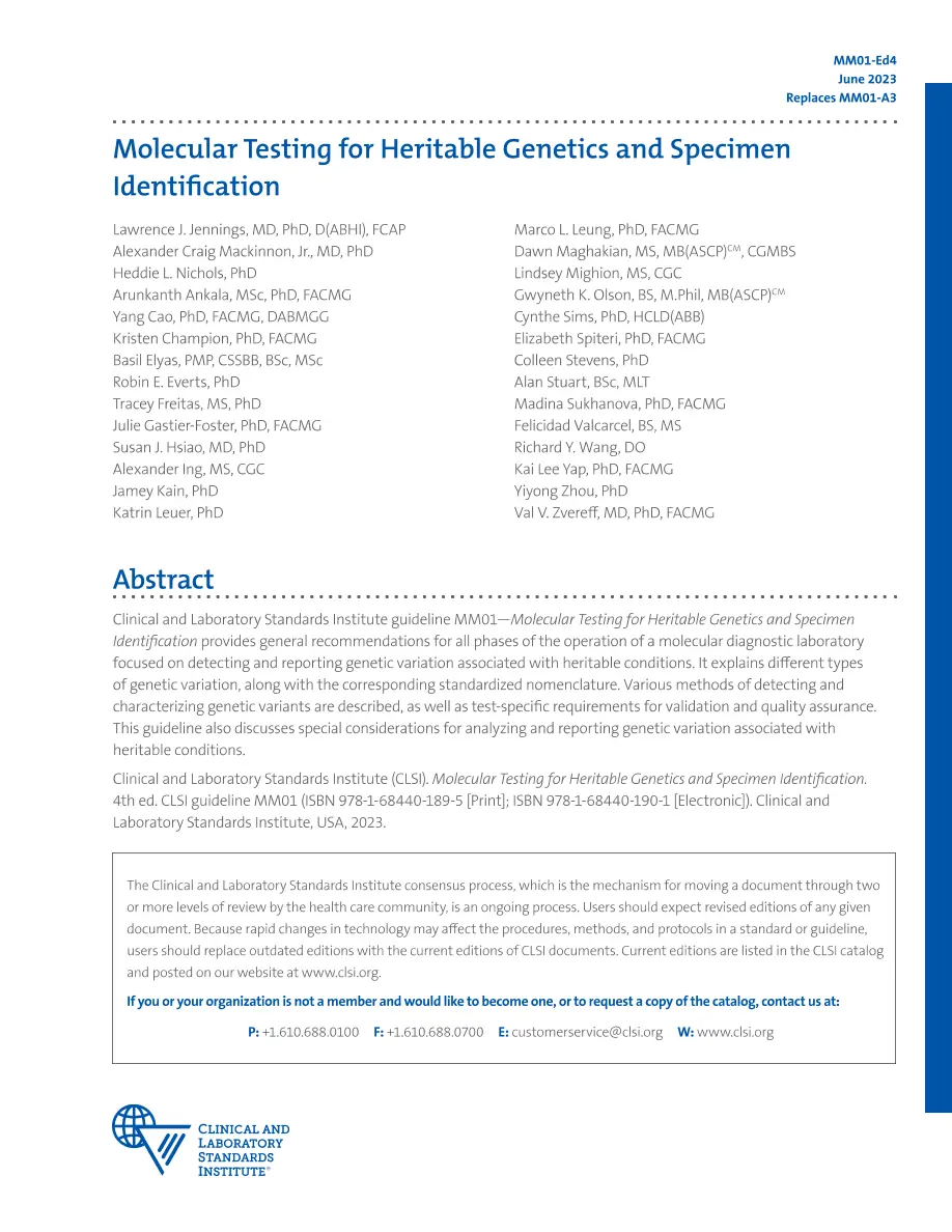 CLSI MM01 CLSI MM01 pdf
