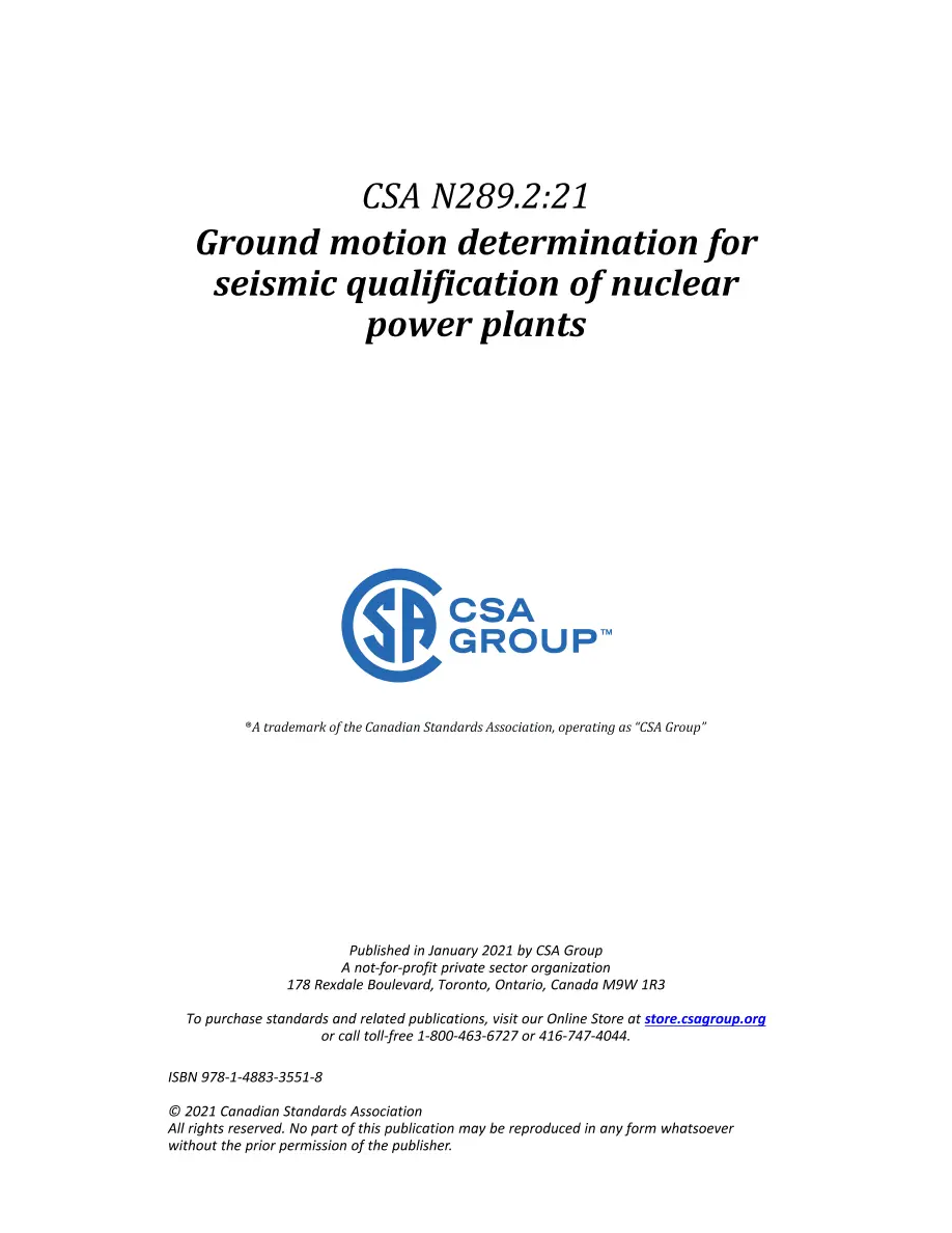 CSA N289.2:21 CSA N289.2:21 pdf