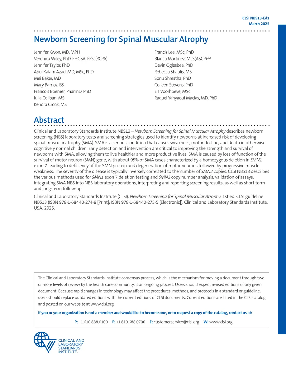 CLSI NBS13:2025 pdf
