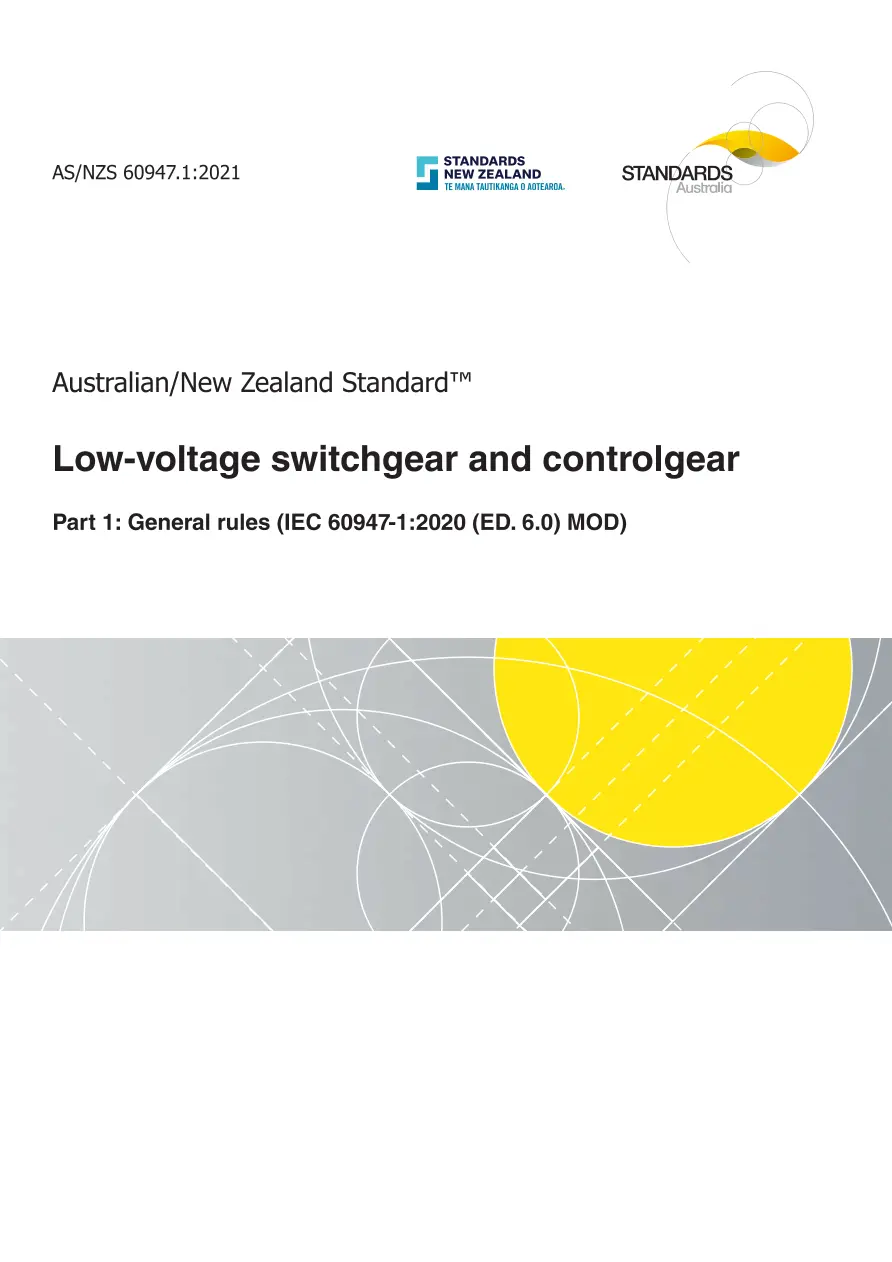 AS/NZS 60947.1:2021 AS/NZS 60947.1:2021 pdf