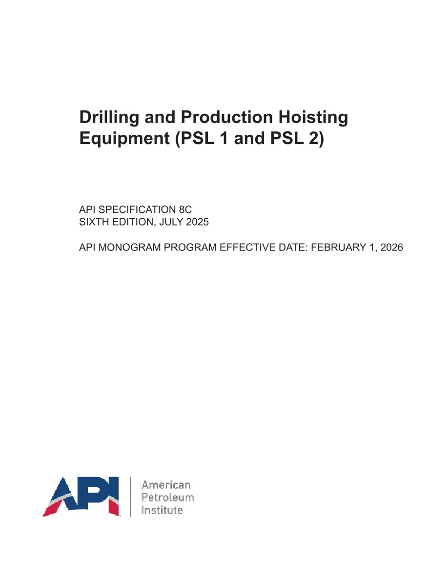 API Spec 8C:2025 pdf