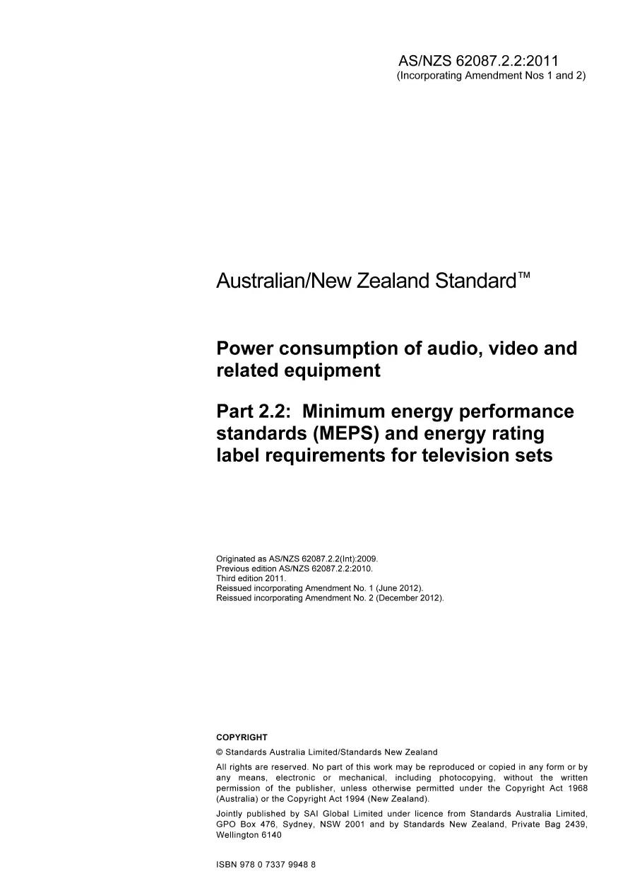 AS/NZS 62087.2.2:2011 pdf