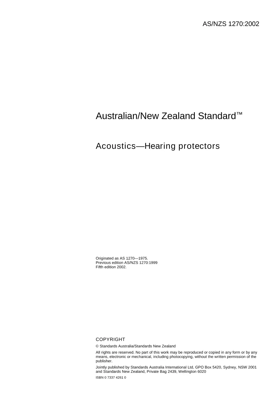 AS/NZS 1270:2002 AS/NZS 1270:2002 pdf
