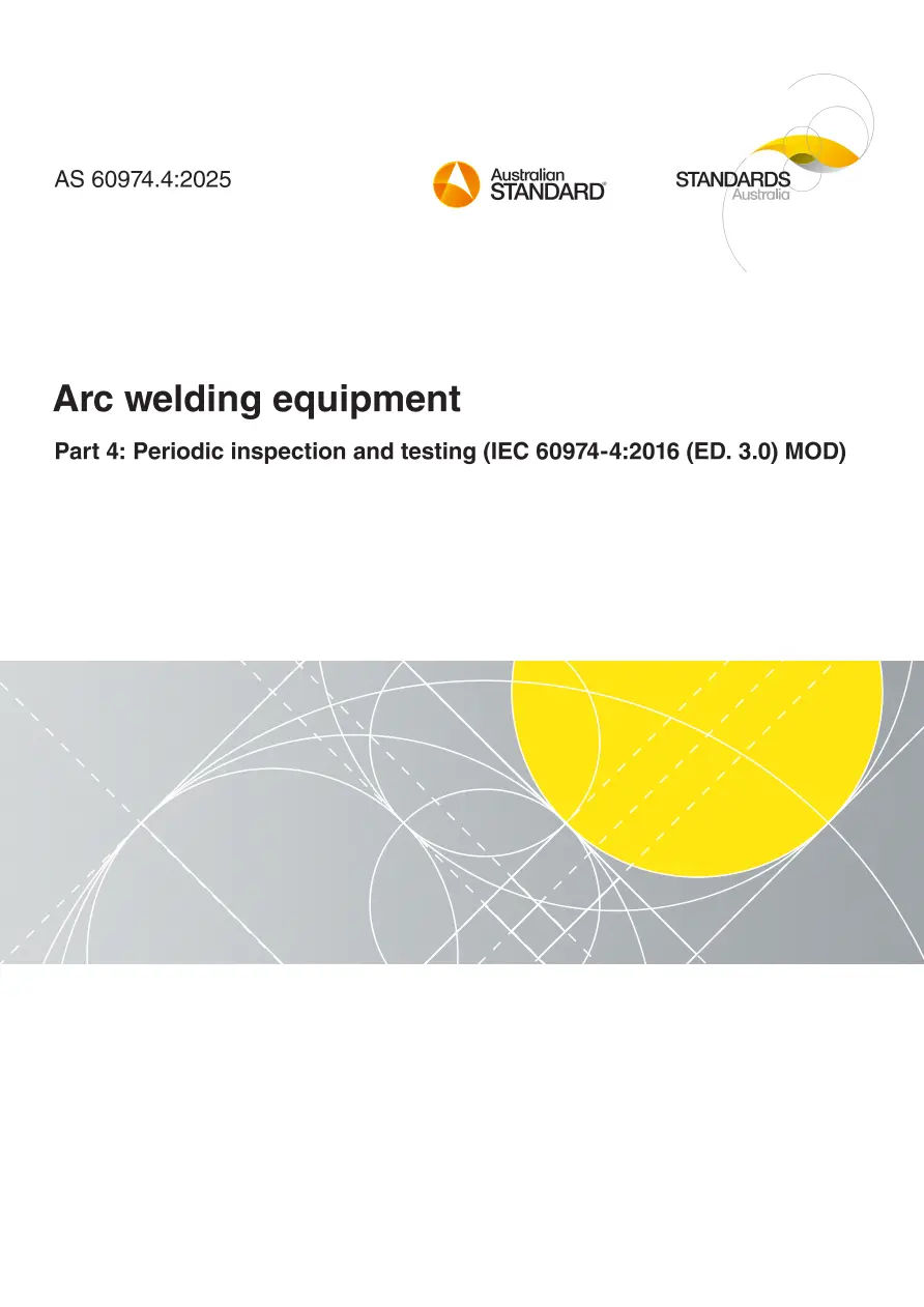 AS 60974.4:2025 pdf